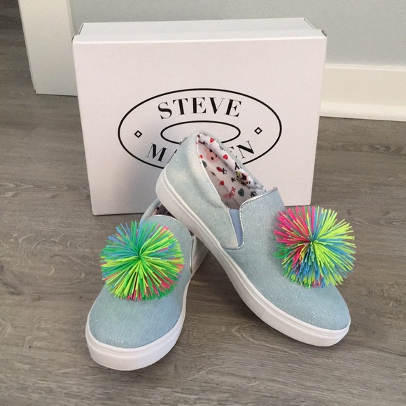 Steve Madden Denim shoe kids size 4 NEW - Picture 3 of 5